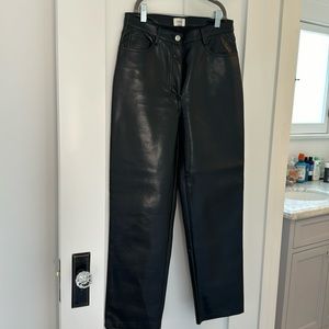 Black leather pants